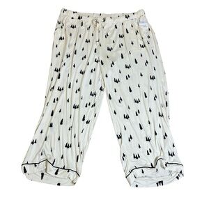 Tranquil & True Pajama Pants with Black Tree Print - Cozy Sleep Bottoms Sz 3X
